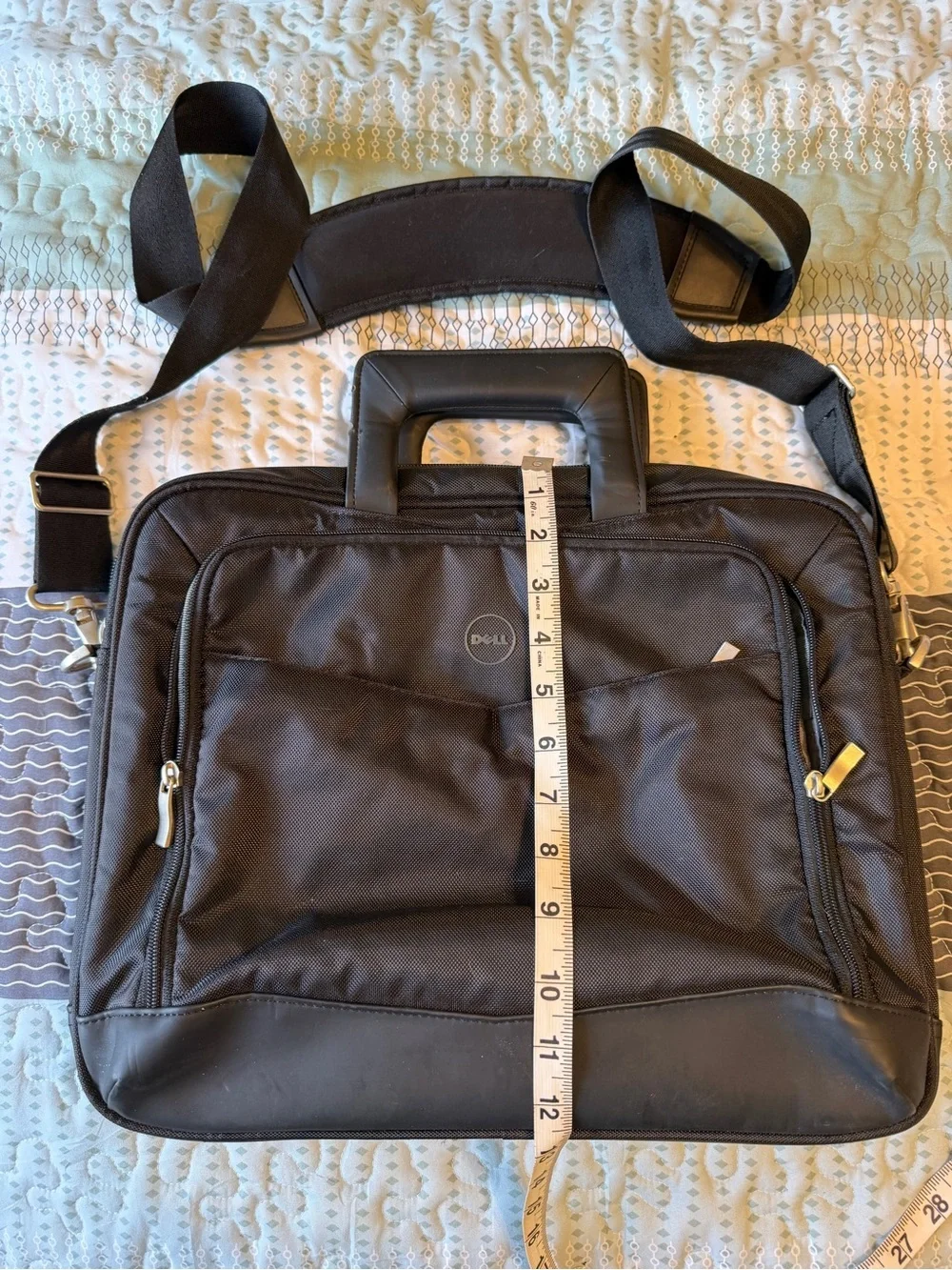 Dell Black Laptop Messenger Bag with Padded Strap
